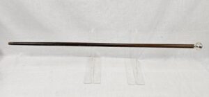 London 1921 Sterling Silver Pommel Wooden Walking Cane