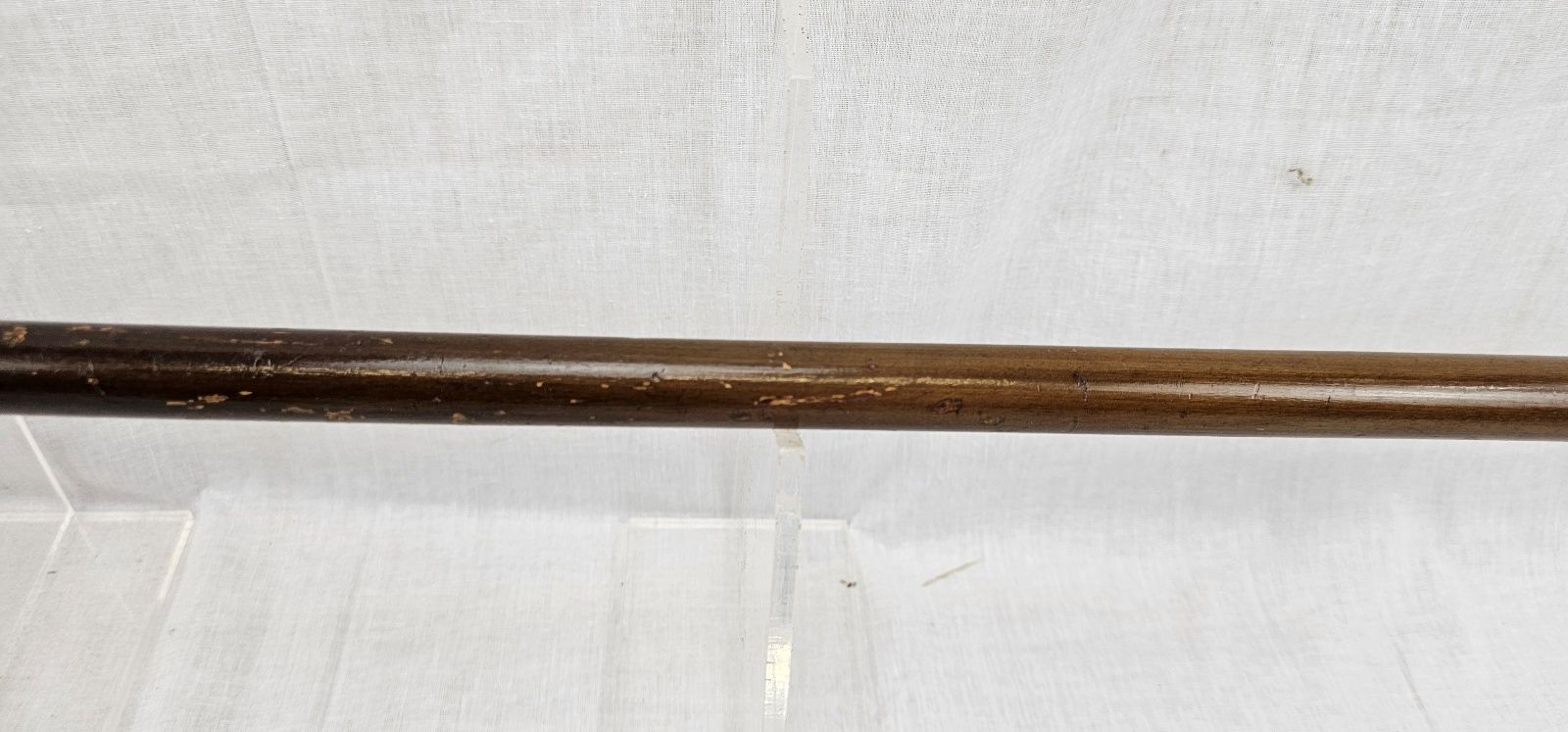London 1921 Sterling Silver Pommel Wooden Walking Cane - Image 3