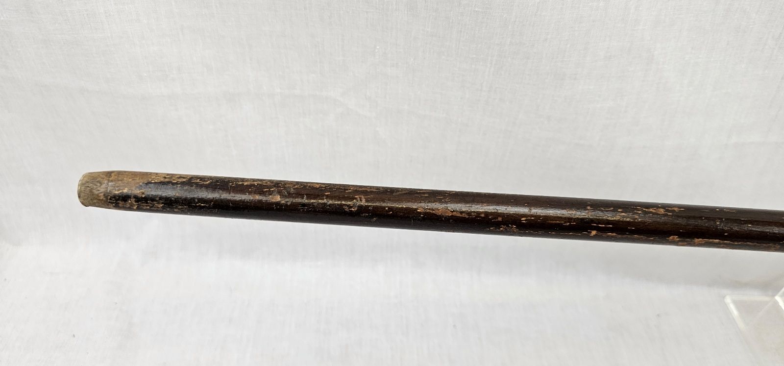 London 1921 Sterling Silver Pommel Wooden Walking Cane - Image 5