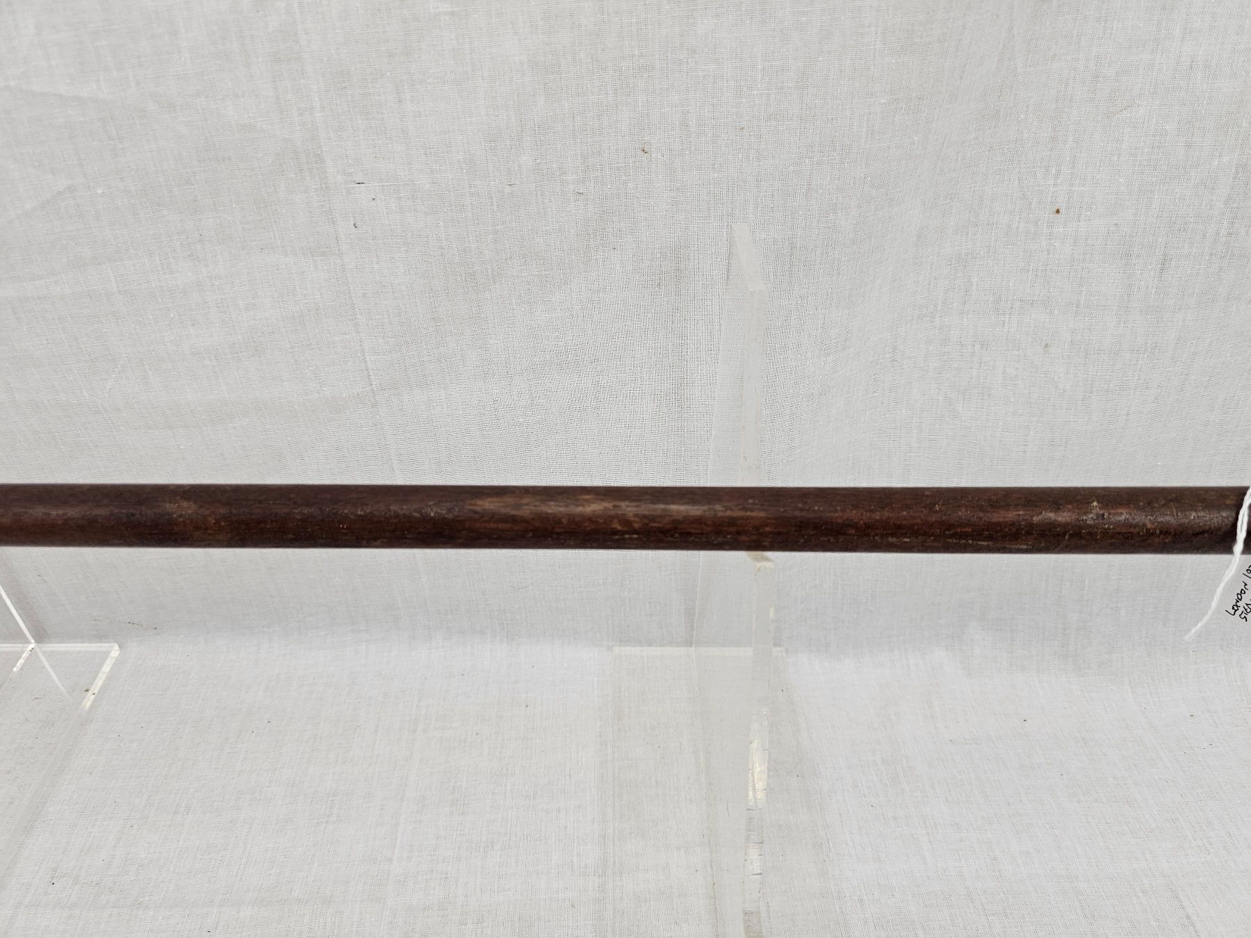 London 1922 Sterling Silver Ferrel Horn Tipped Horn Tipped Wooden Cane/Stick - Image 5
