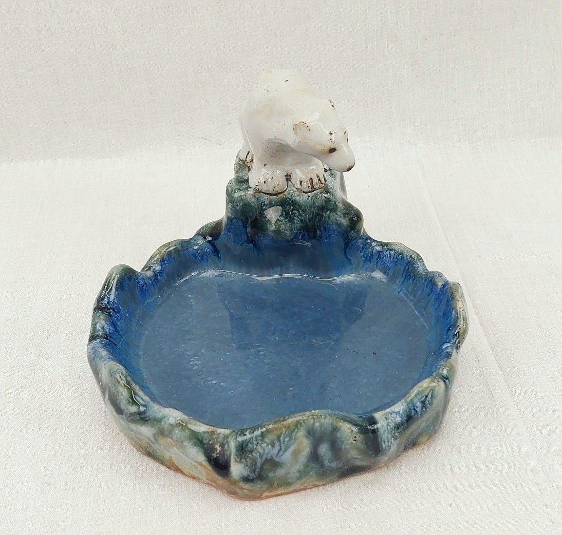 Royal Doulton Lambeth Polar Bear Stoneware Soap Dish By Harry Simeone - Image 3