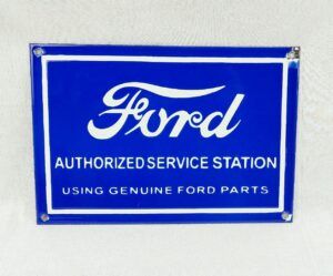 Vintage Ford Service Station Enamelled Metal Advertising Sign