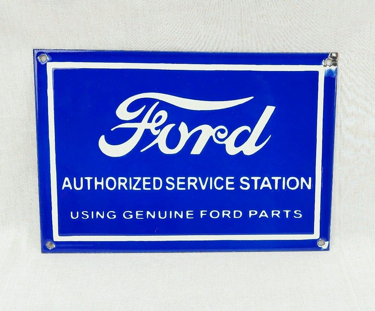 Vintage Ford Service Station Enamelled Metal Advertising Sign