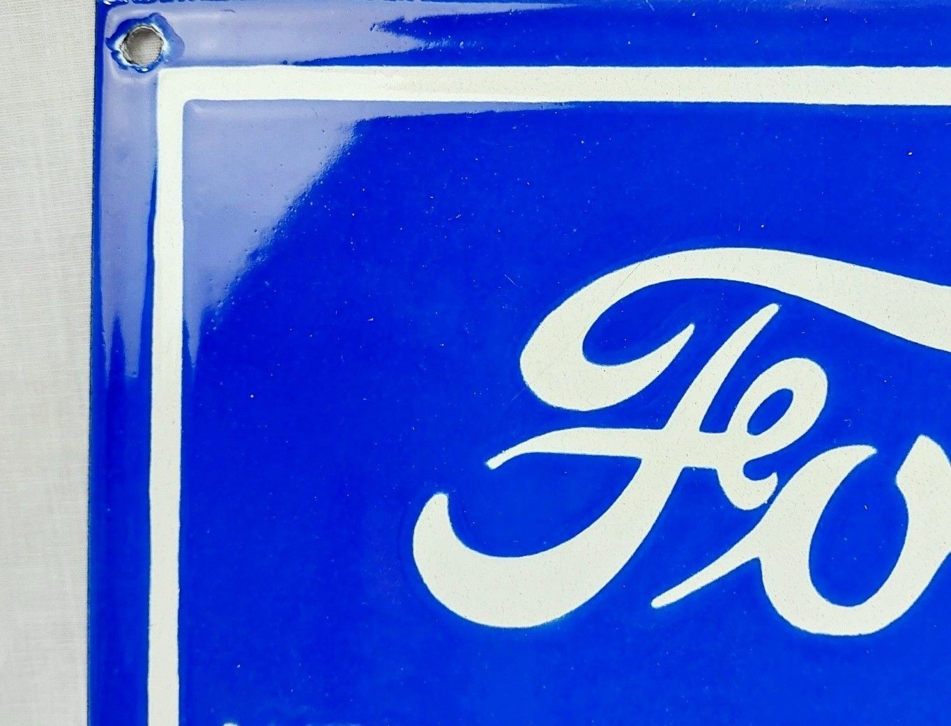 Vintage Ford Service Station Enamelled Metal Advertising Sign - Image 2