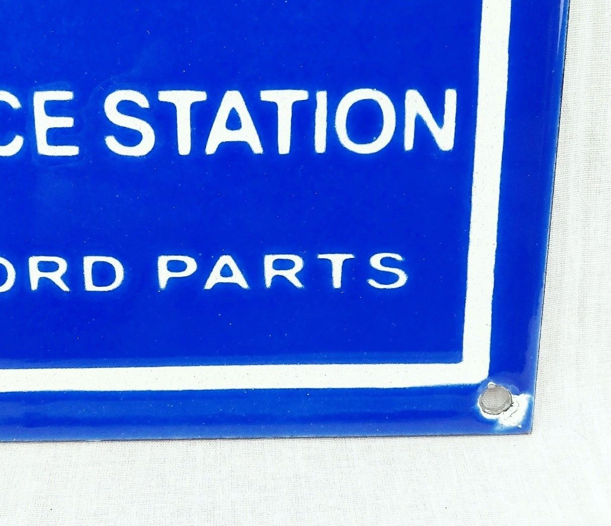 Vintage Ford Service Station Enamelled Metal Advertising Sign - Image 4