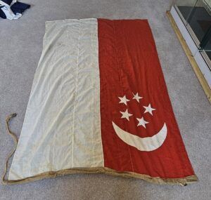 Vintage Stitched Panel Singapore Flag