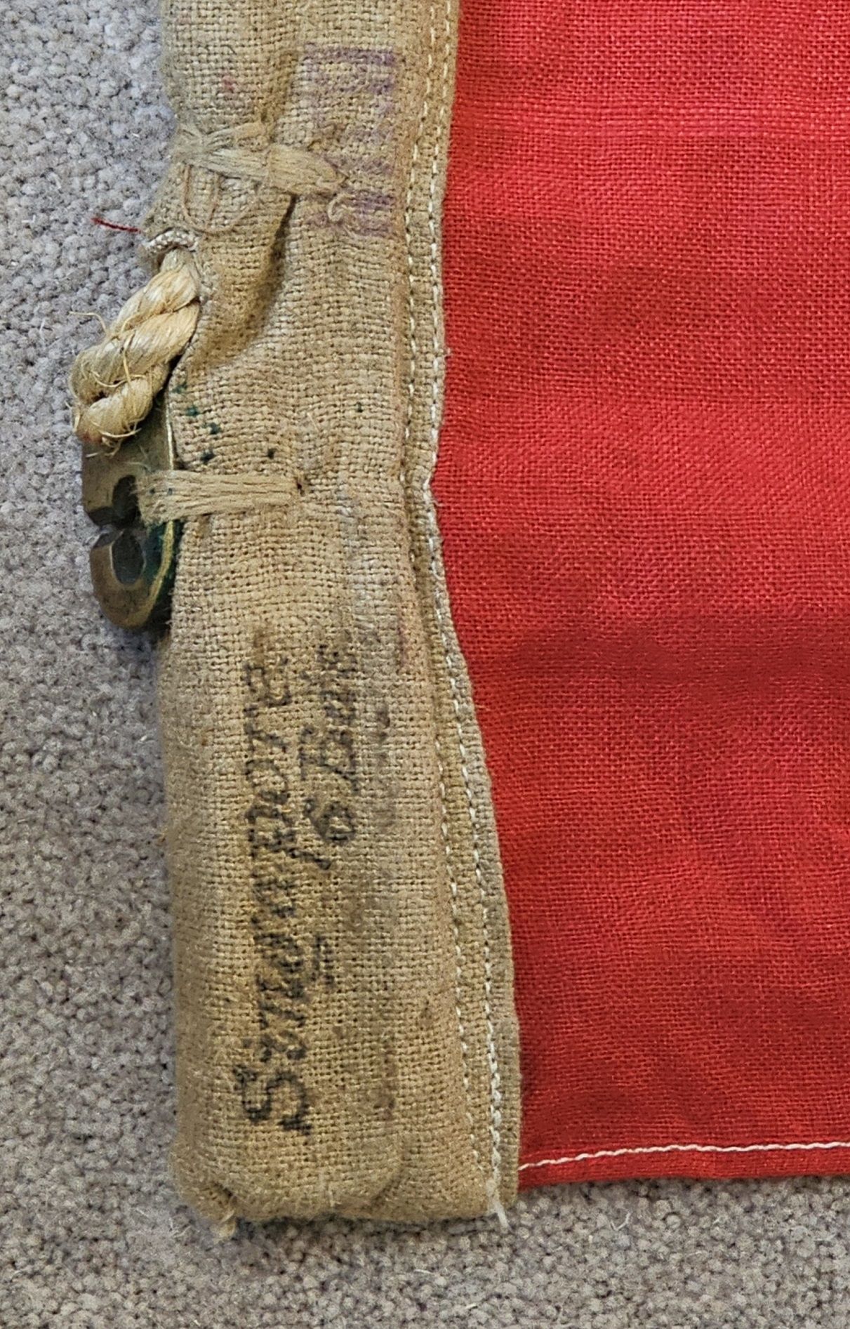 Vintage Stitched Panel Singapore Flag - Image 7