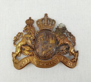 WW1 Imperial German Bavarian Pickelhaube Helmet Plate