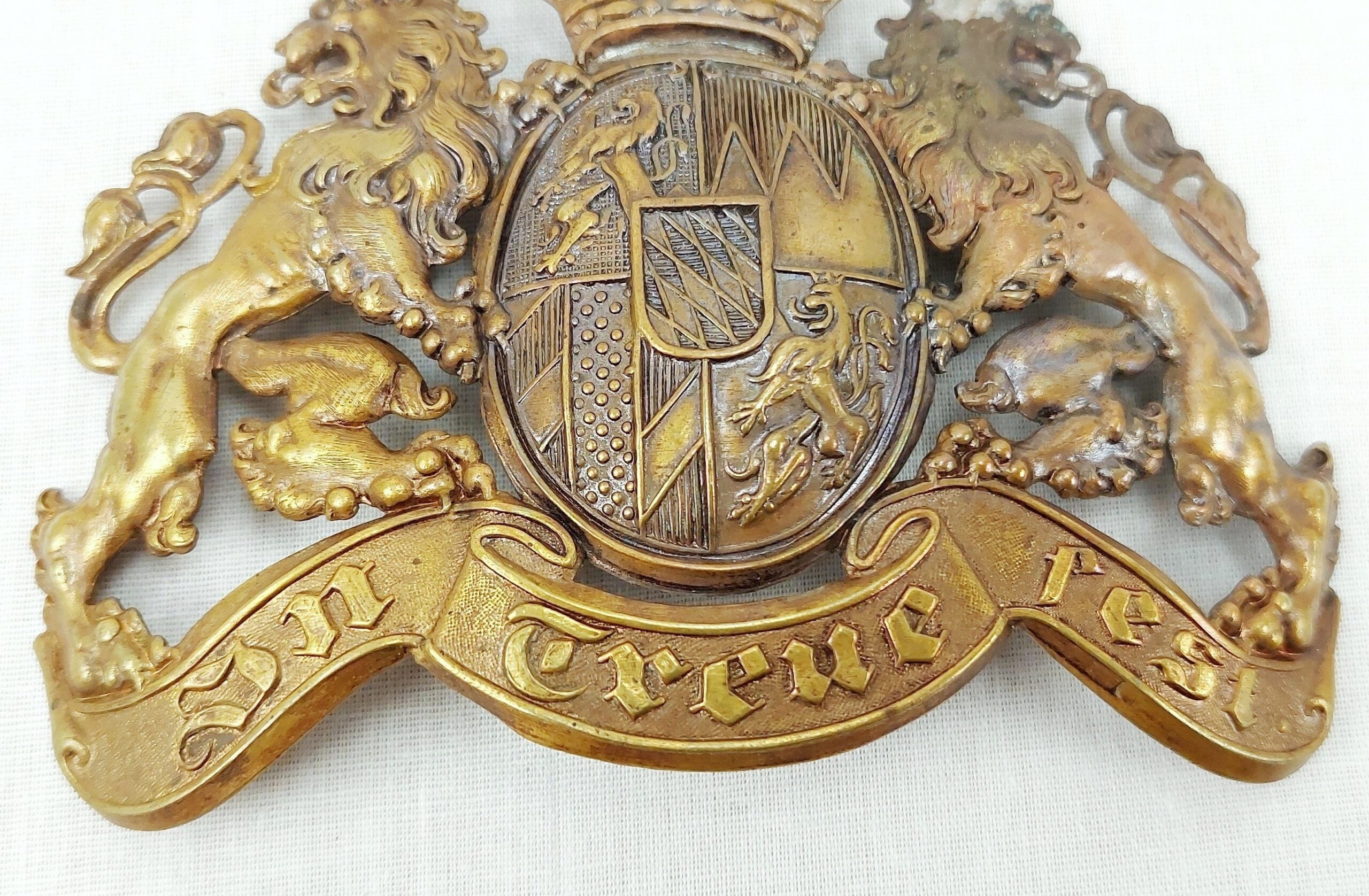 WW1 Imperial German Bavarian Pickelhaube Helmet Plate - Image 3