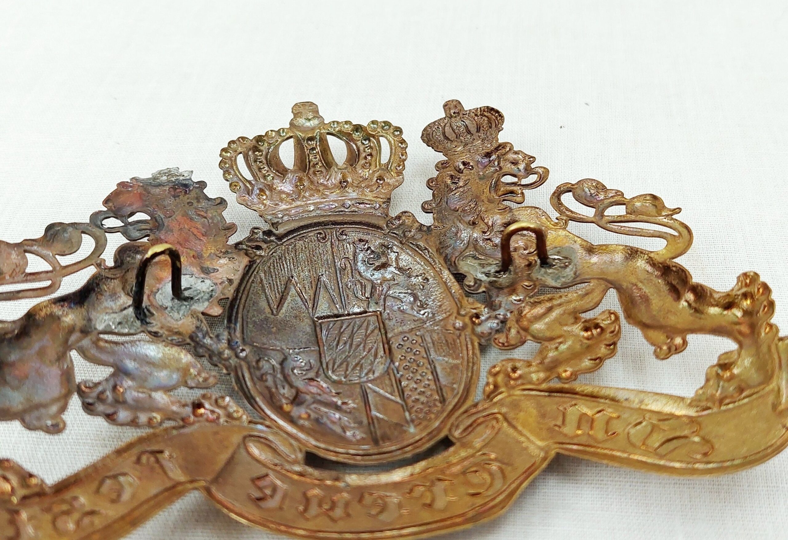 WW1 Imperial German Bavarian Pickelhaube Helmet Plate - Image 5
