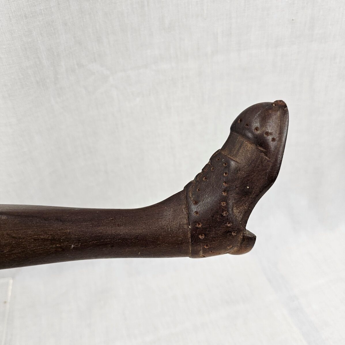 WW1 Prisoner of War Hardwood Walking Stick with Shoe Grip - Image 2