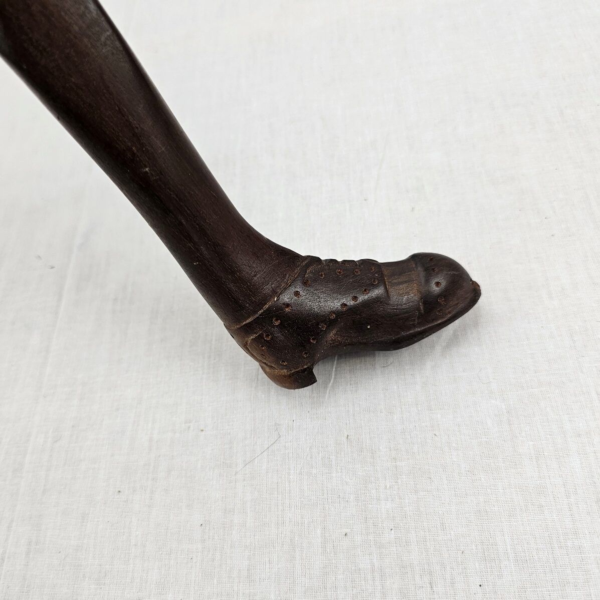 WW1 Prisoner of War Hardwood Walking Stick with Shoe Grip - Image 9