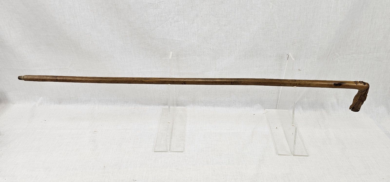 WW1 Turkish Prisoner of War Carved Horse Head Wooden Walking Stick