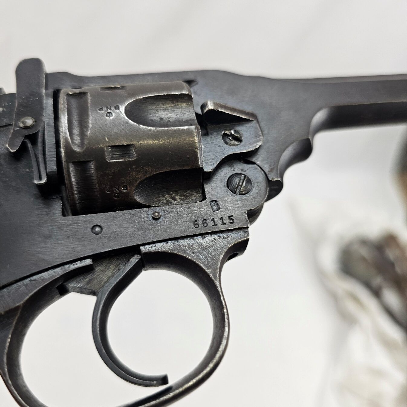 WW2 British Webley Mk IV .38 Cal SN. B66115 - Deactivated - Image 10