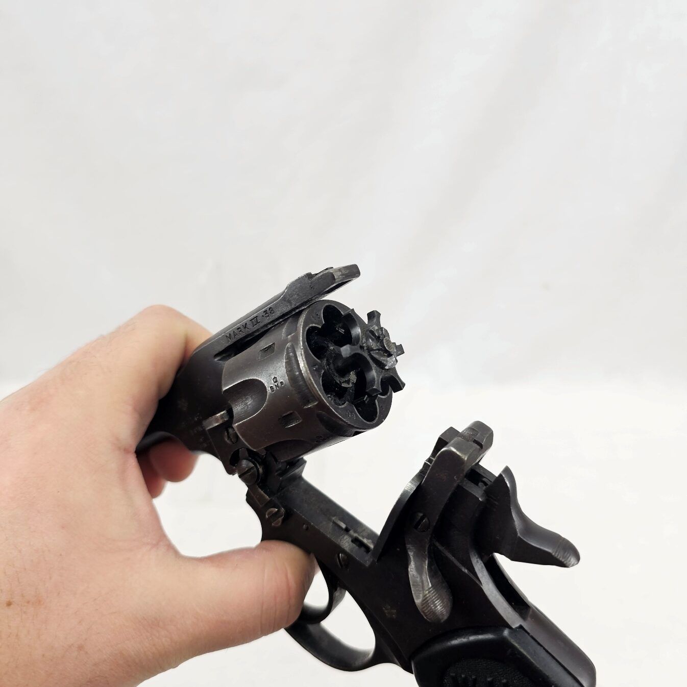 WW2 British Webley Mk IV .38 Cal SN. B66115 - Deactivated - Image 12