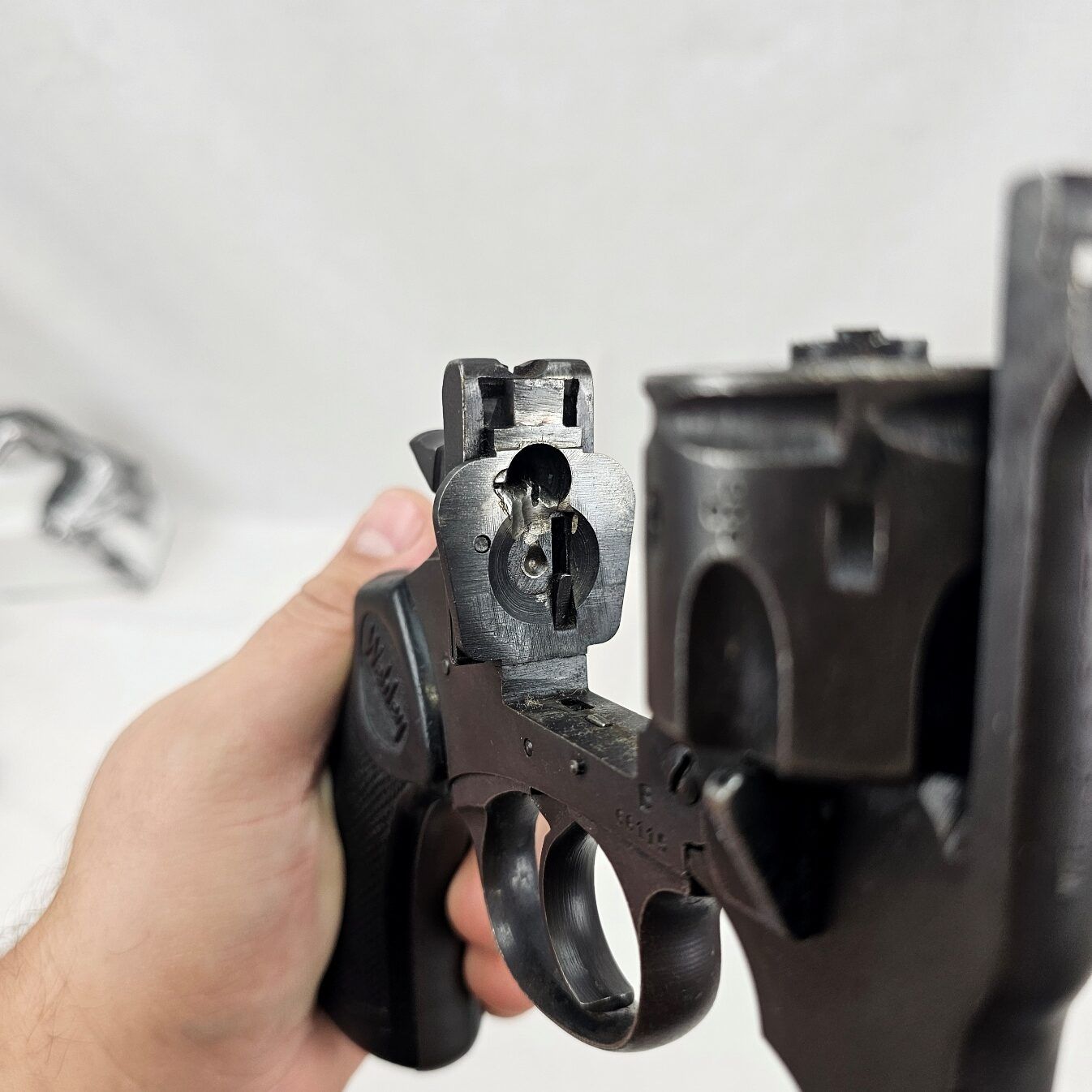WW2 British Webley Mk IV .38 Cal SN. B66115 - Deactivated - Image 15