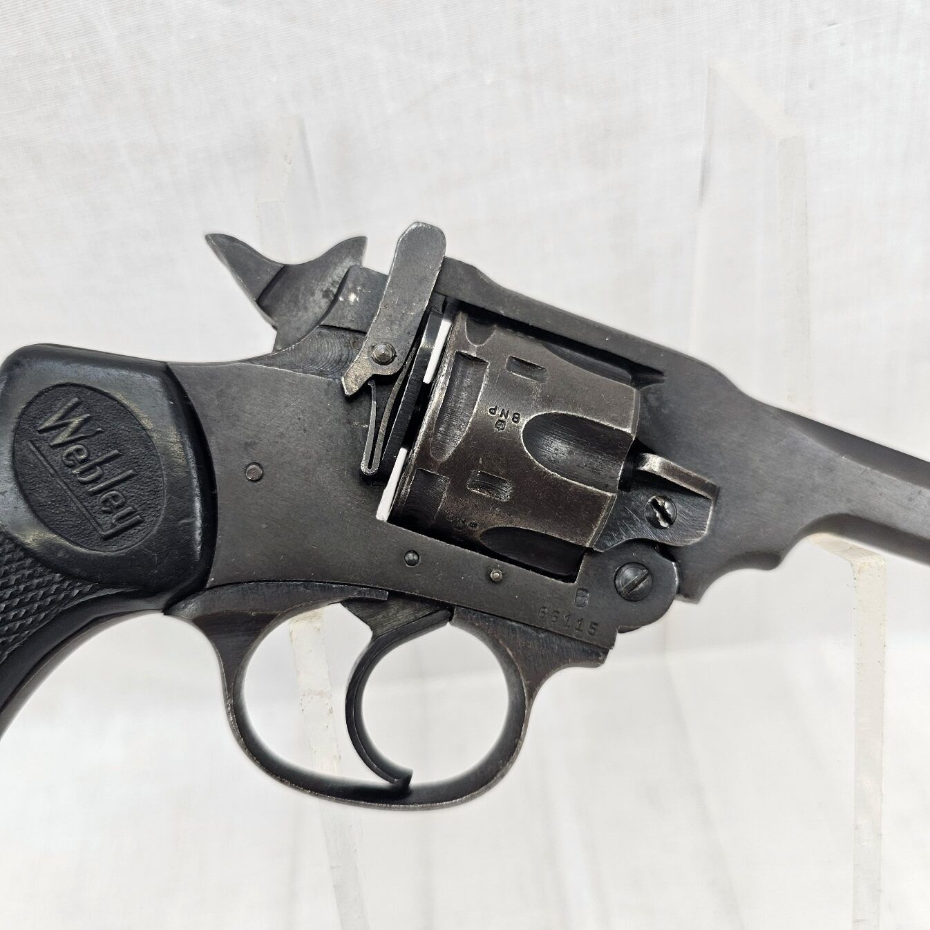 WW2 British Webley Mk IV .38 Cal SN. B66115 - Deactivated - Image 7