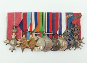 WW2 OBE Medal Set Of 9 With Belgian Knights Cross