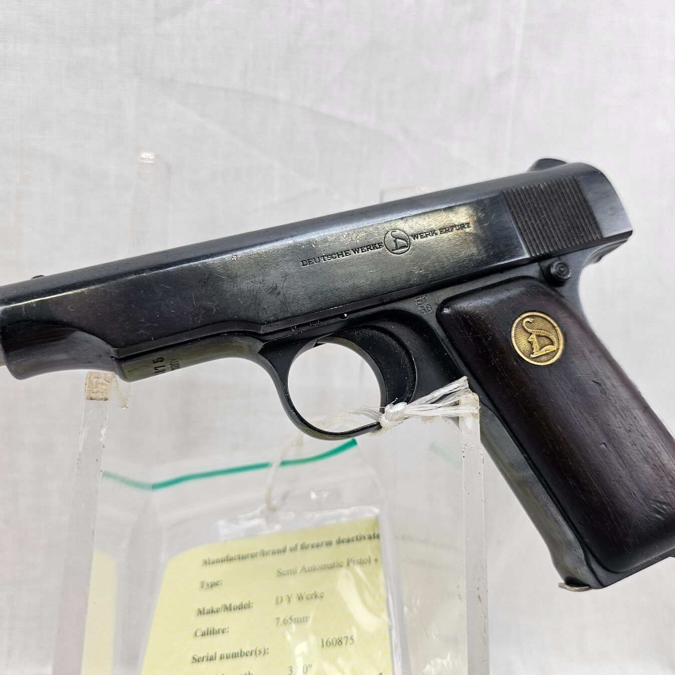 1921-1924 German Ortgies Werke Semi-Automatic Pistol Cal 7.65 - Deactivated - Image 3