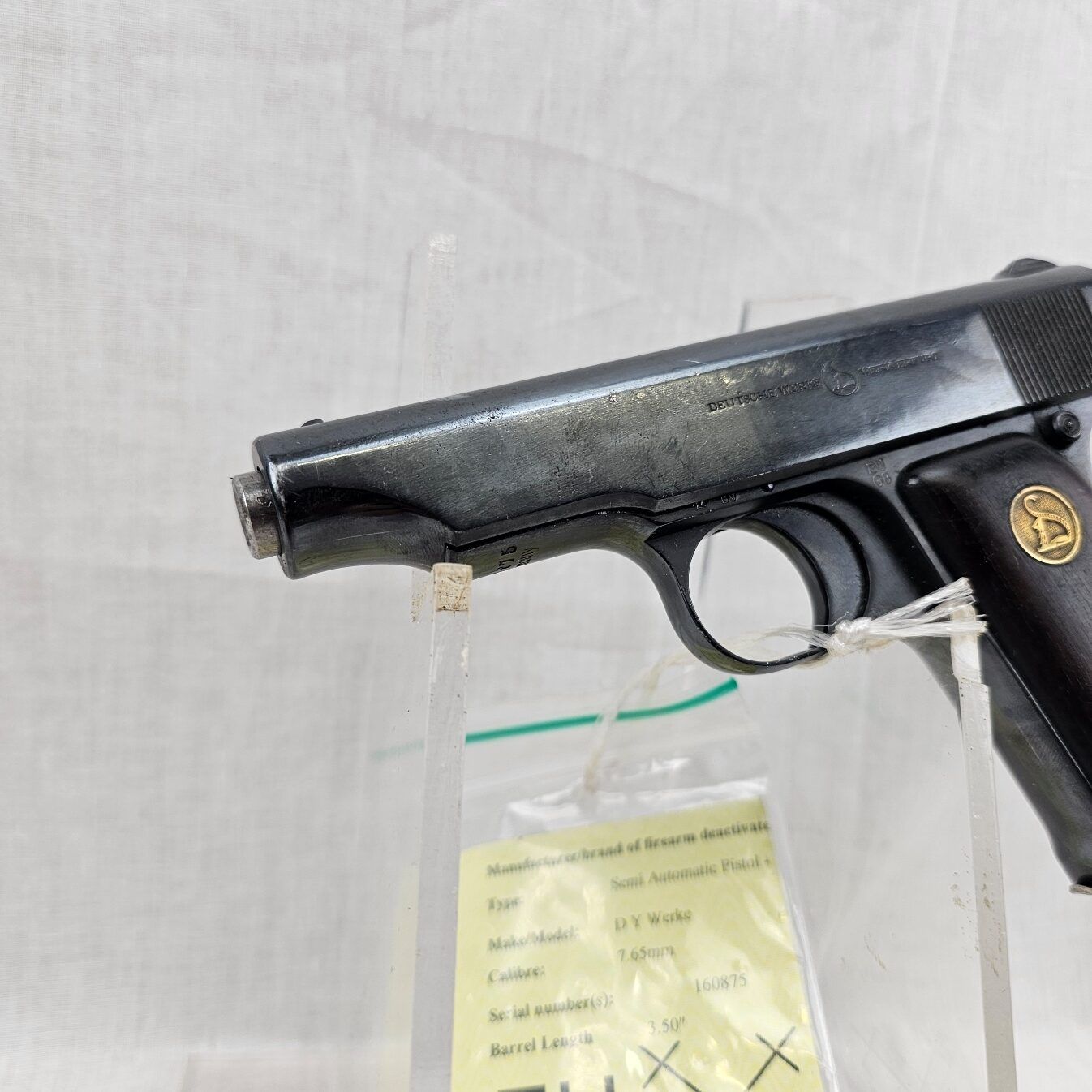 1921-1924 German Ortgies Werke Semi-Automatic Pistol Cal 7.65 - Deactivated - Image 4