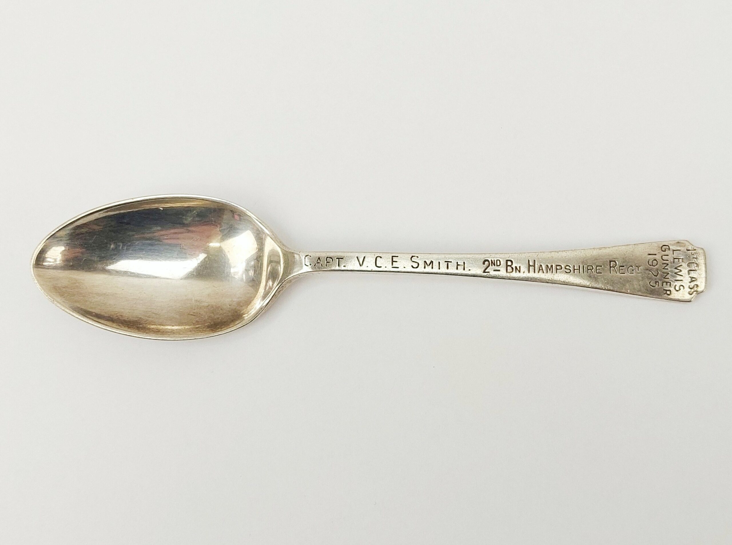 1925 EPNS Spoon 2nd Btn Hampshire Regiment Lewis Gunner
