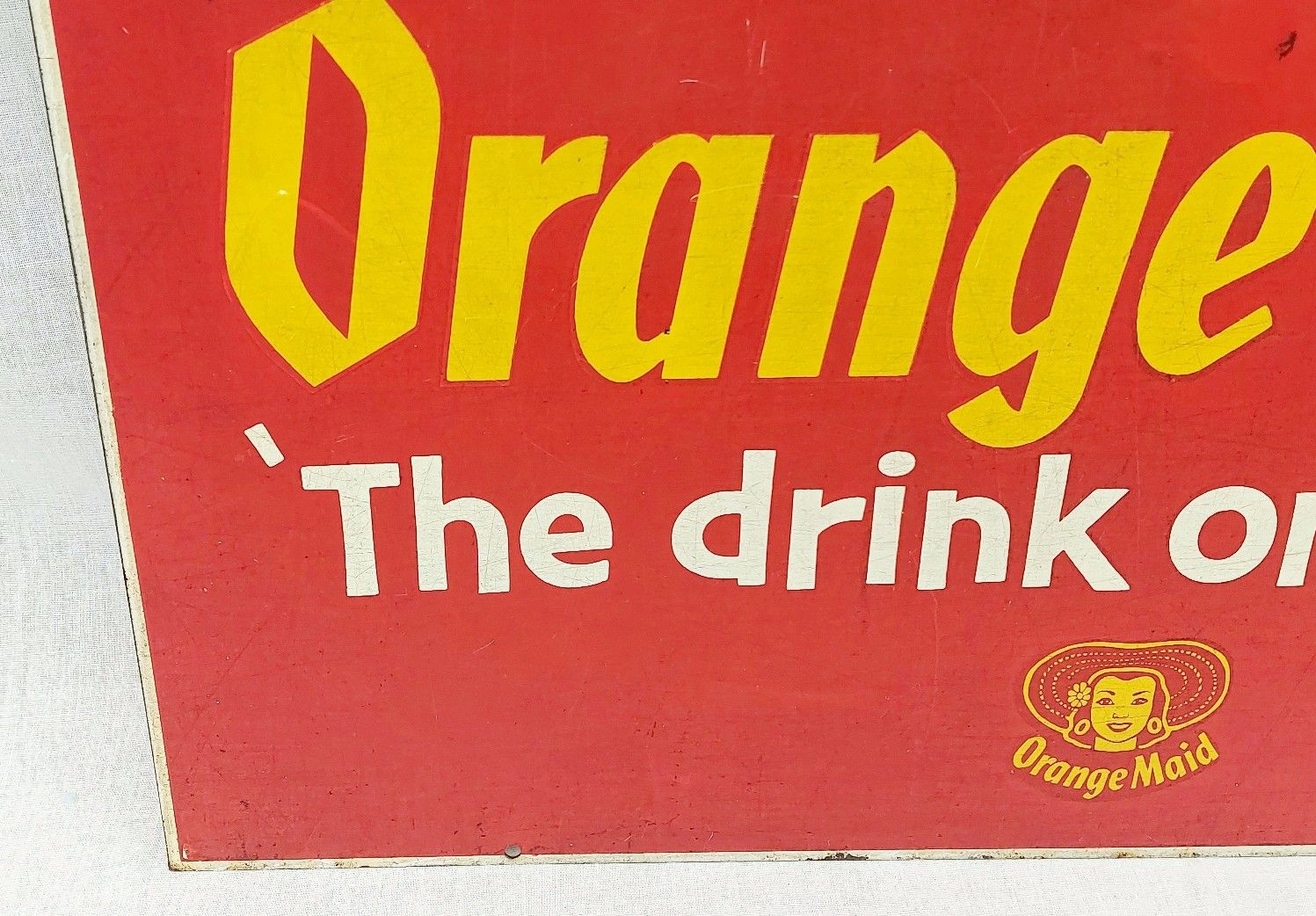 1960s Orange Maid Ice Lolly Double Sided Advertising Sign - Image 9