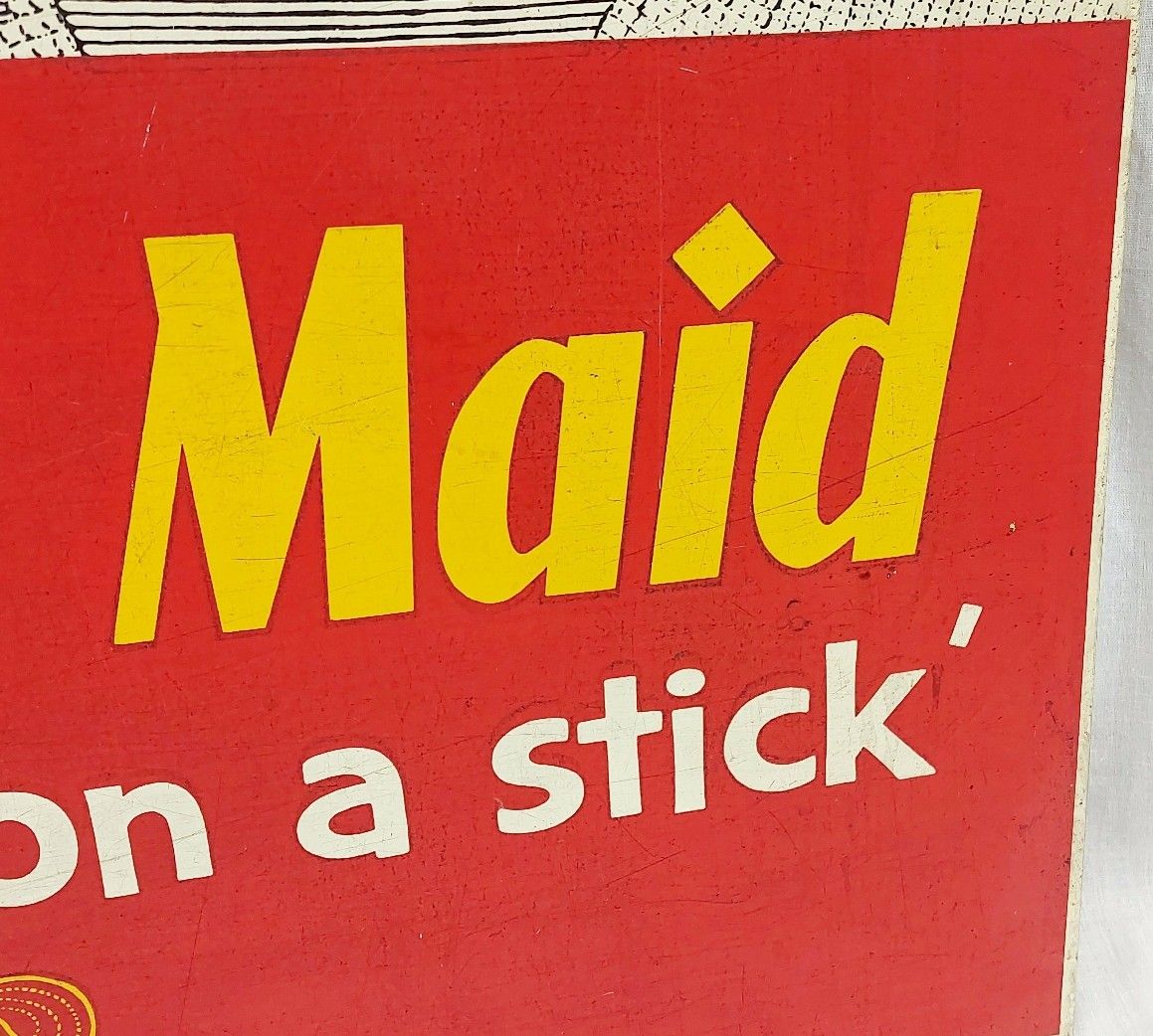 1960s Orange Maid Ice Lolly Double Sided Advertising Sign - Image 7
