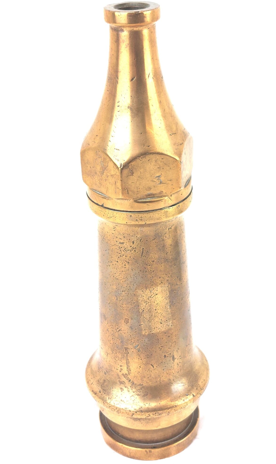British, Interwar, George VI Brass Fire Hose Nozzle, Dated 1938, Made by John Webb & Co Ltd, Birmingham - Image 2