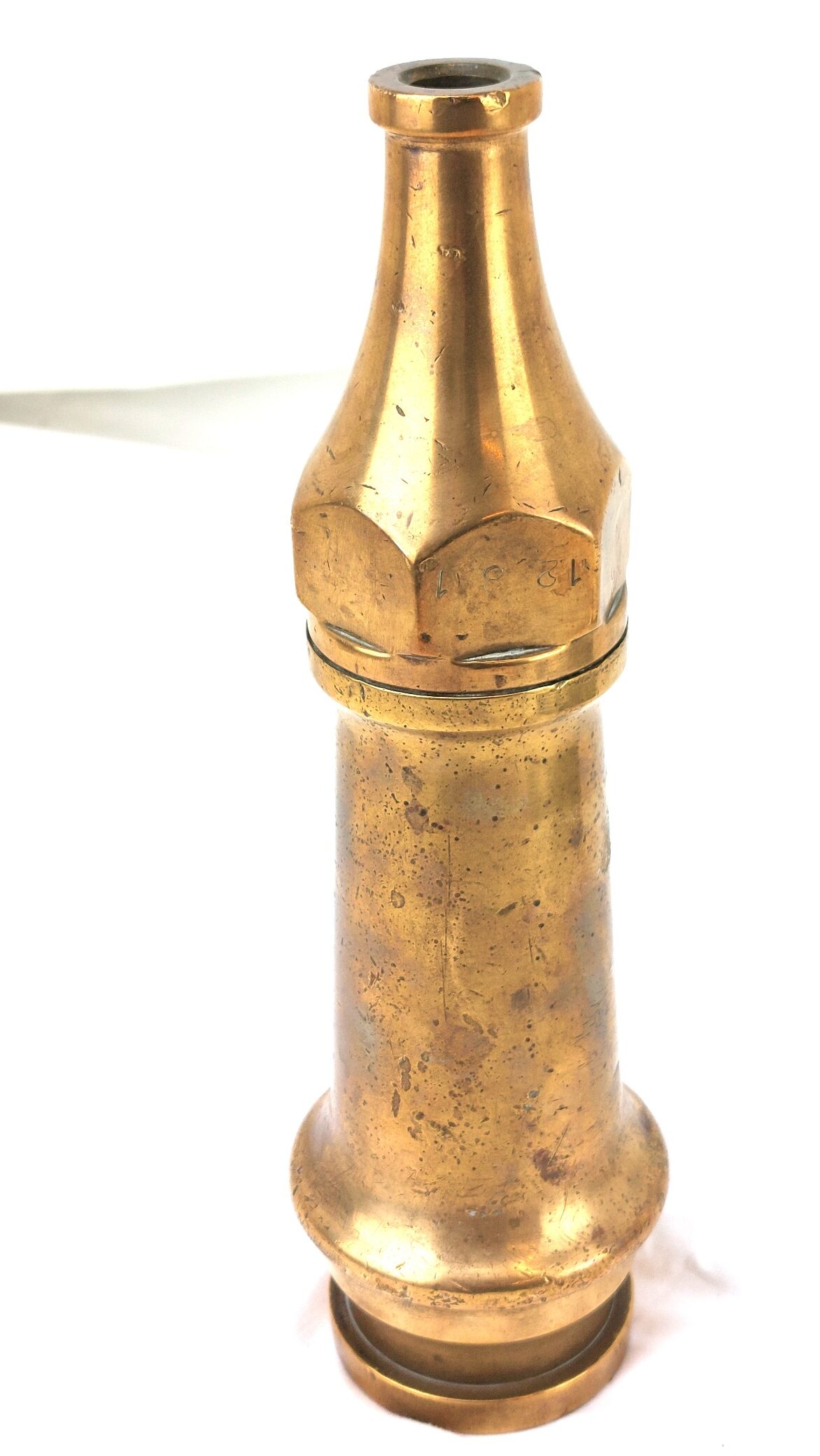 British, Interwar, George VI Brass Fire Hose Nozzle, Dated 1938, Made by John Webb & Co Ltd, Birmingham - Image 3