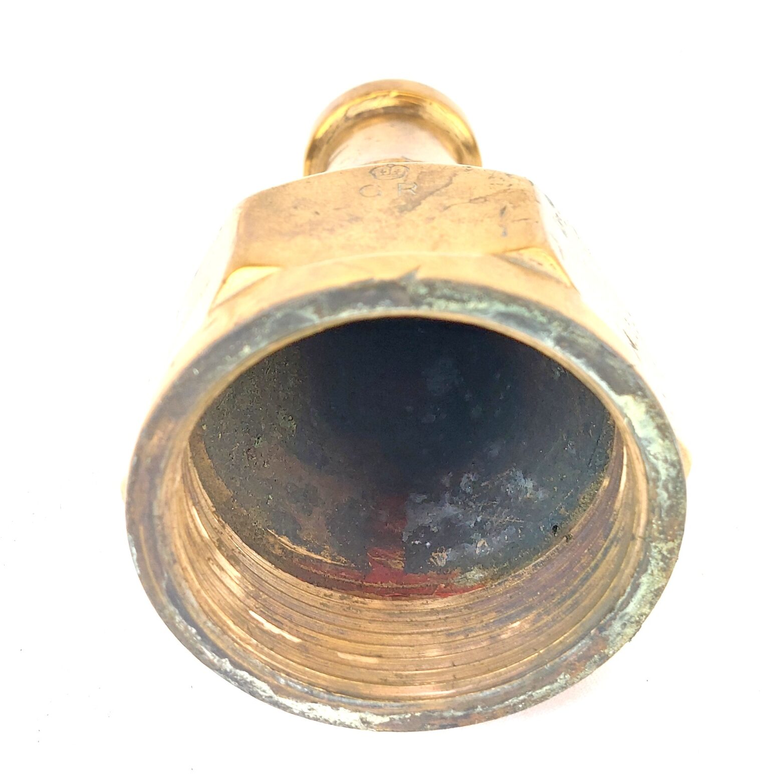 British, Interwar, George VI Brass Fire Hose Nozzle, Dated 1938, Made by John Webb & Co Ltd, Birmingham - Image 7
