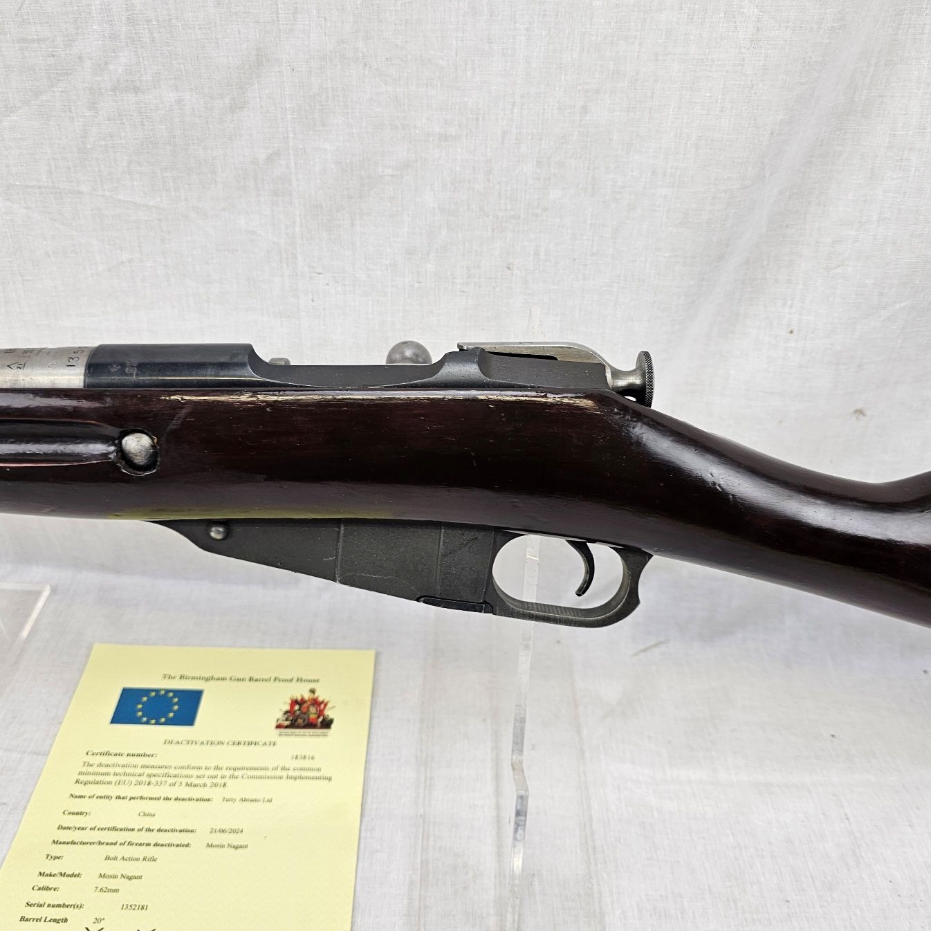 Chinese Mosin-Nagant Carbine with Bayonet - Deactivated - Image 12