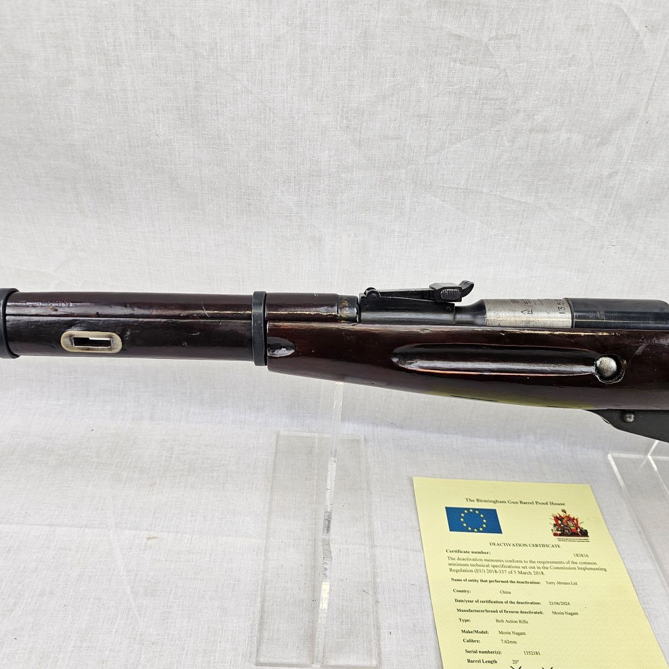 Chinese Mosin-Nagant Carbine with Bayonet - Deactivated - Image 13