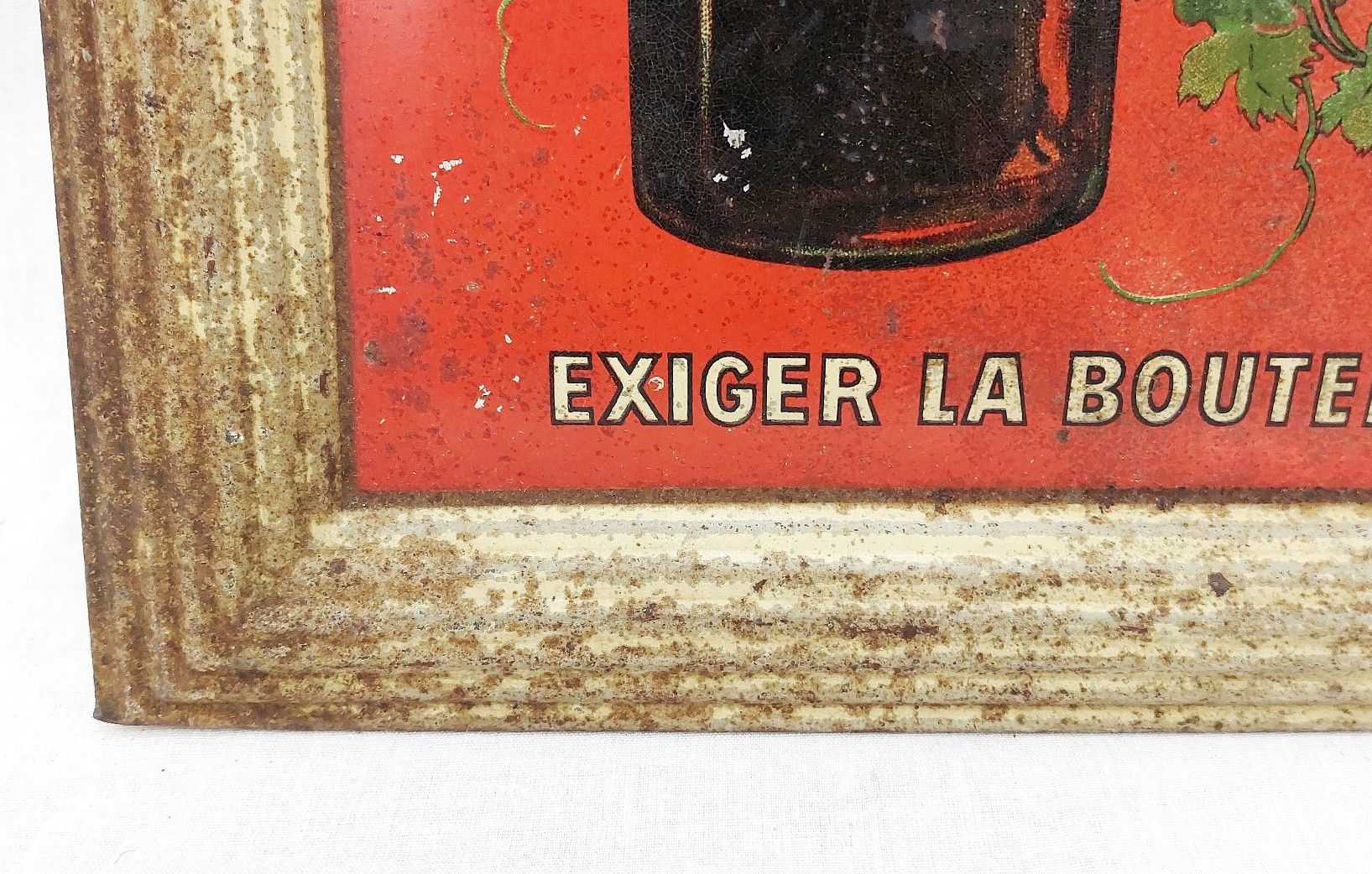 Circa 1900 Byrrh Vin Tonique & Aperitif Tole Tin Shop Advertising Sign - Image 3