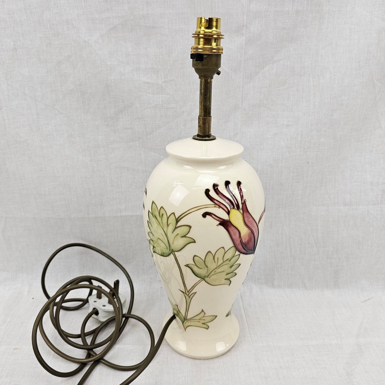 Moorcroft Columbine Pattern Lamp Base - Image 4