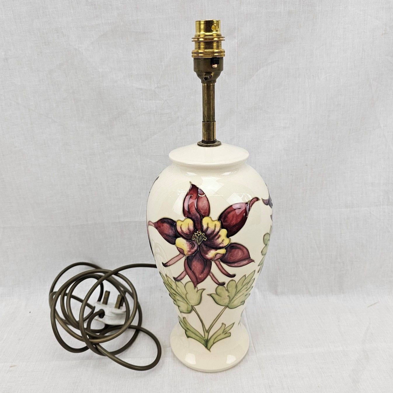 Moorcroft Columbine Pattern Lamp Base - Image 2