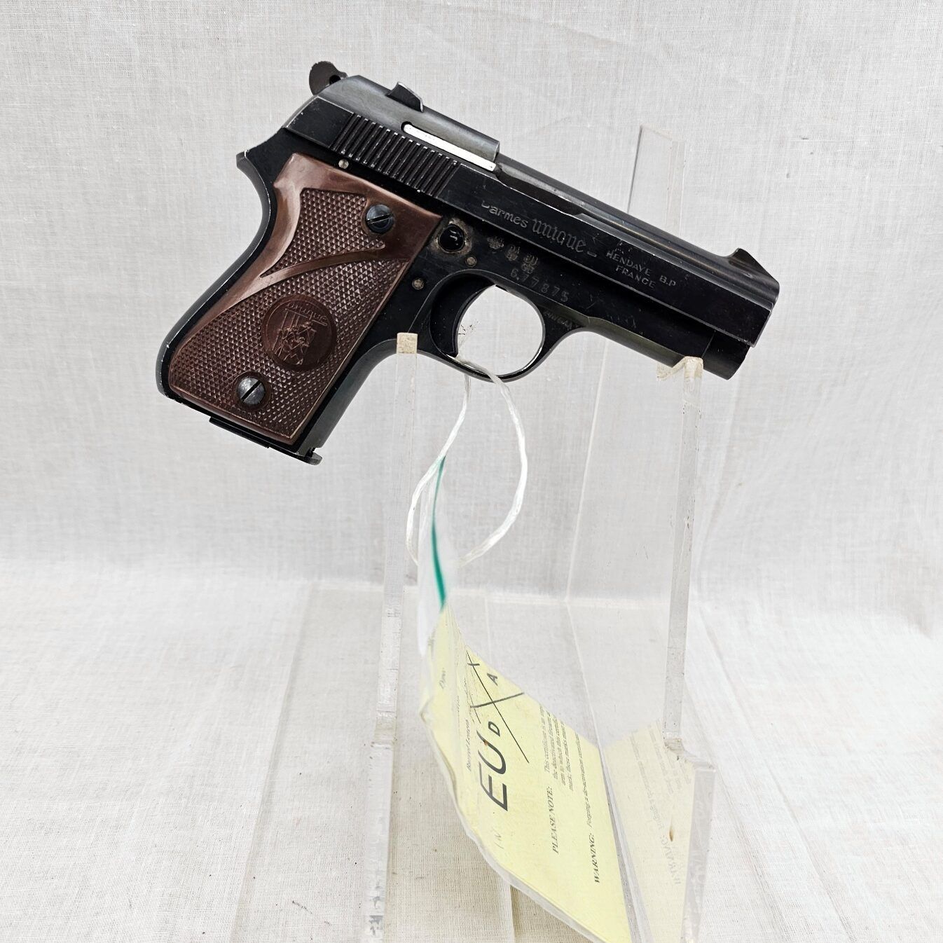 Pre-WW2 French Unique Model L Semi-Automatic Pistol - Deactivated - Image 7
