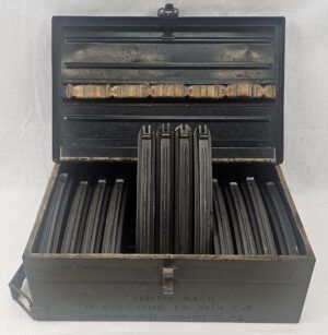 Rare Italian 7.62 Bren Ammunition Box with 12 Magazines
