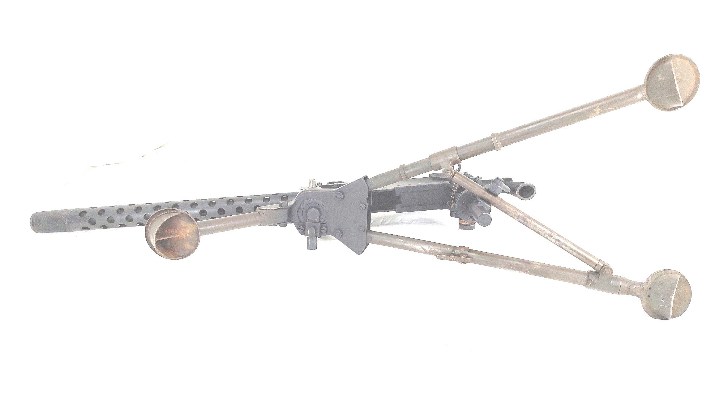 USA, WW2, Browning M1919A4 .30 AN/M2 (Army-Navy) Heavy Machine Gun, Made by Rock Island Arsenal, 7.62 cal Israeli Conversion No.2. Mark A, with Tripod, Ammo Box, Inerts & Original Cover, Old Spec Deactivated - Image 25