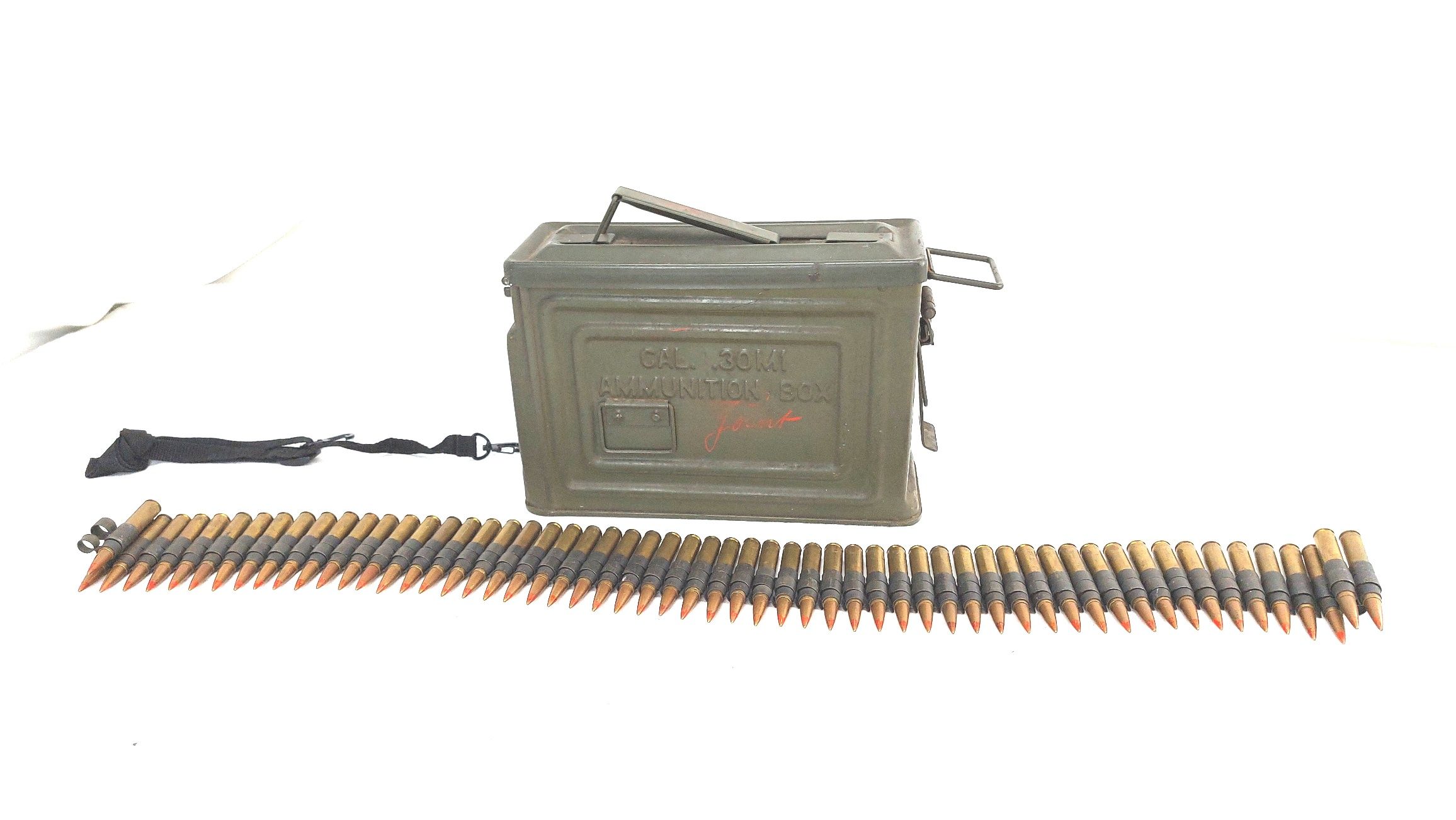 USA, WW2, Browning M1919A4 .30 AN/M2 (Army-Navy) Heavy Machine Gun, Made by Rock Island Arsenal, 7.62 cal Israeli Conversion No.2. Mark A, with Tripod, Ammo Box, Inerts & Original Cover, Old Spec Deactivated - Image 30