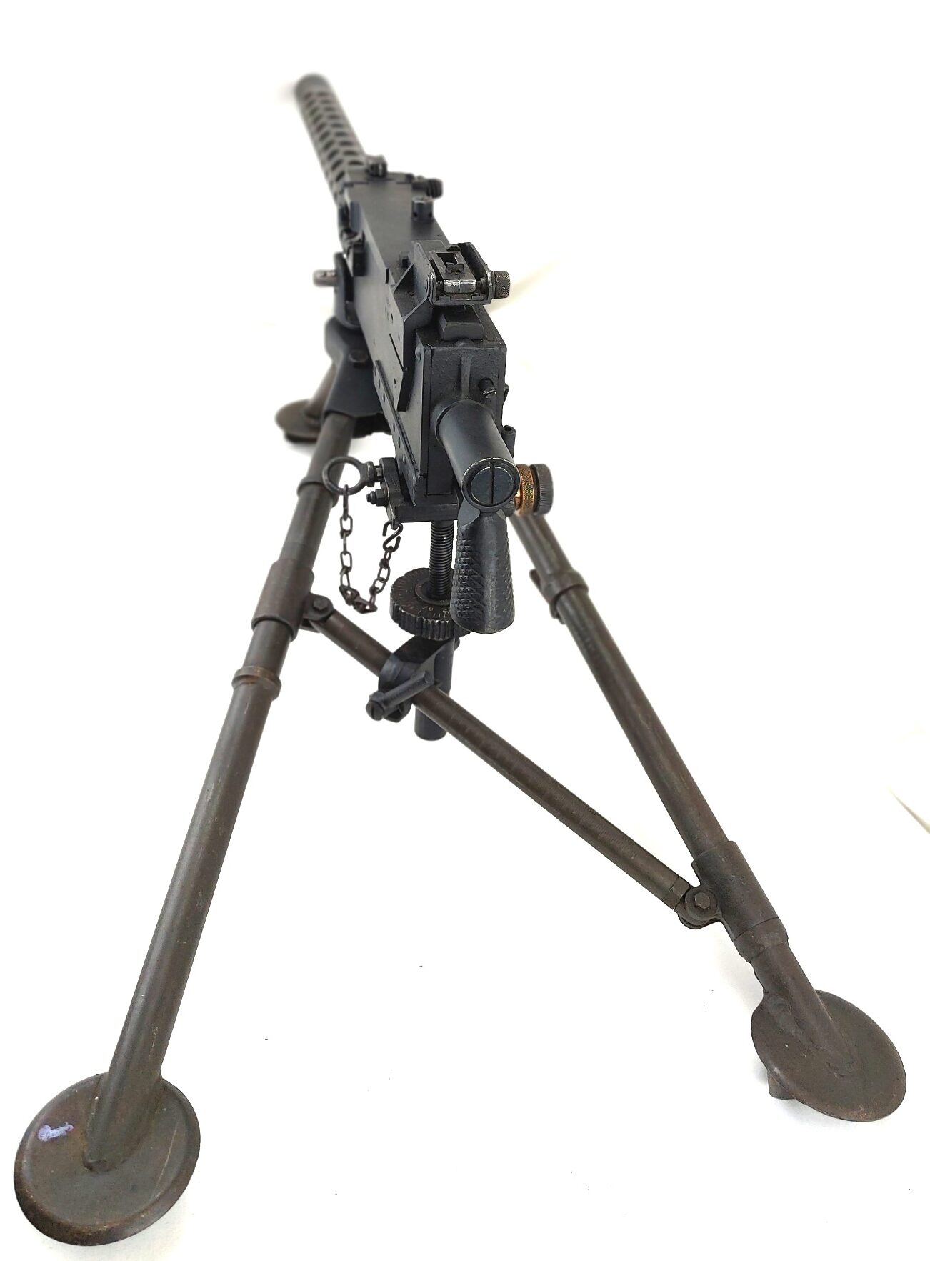 USA, WW2, Browning M1919A4 .30 AN/M2 (Army-Navy) Heavy Machine Gun, Made by Rock Island Arsenal, 7.62 cal Israeli Conversion No.2. Mark A, with Tripod, Ammo Box, Inerts & Original Cover, Old Spec Deactivated - Image 11