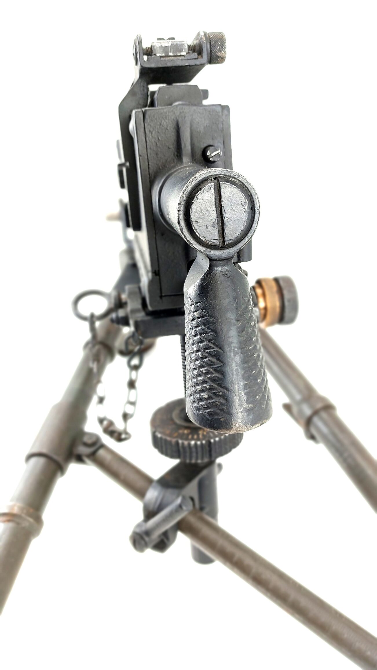 USA, WW2, Browning M1919A4 .30 AN/M2 (Army-Navy) Heavy Machine Gun, Made by Rock Island Arsenal, 7.62 cal Israeli Conversion No.2. Mark A, with Tripod, Ammo Box, Inerts & Original Cover, Old Spec Deactivated - Image 12