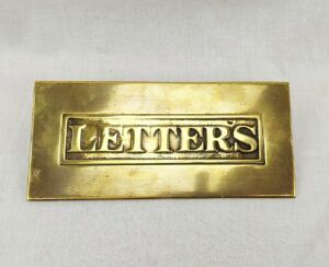 Victorian Brass Door Letter Plate #1