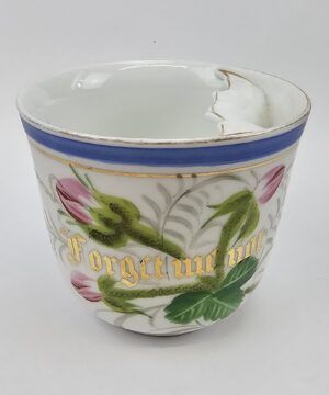 Victorian Forget Me Not Moustache Cup