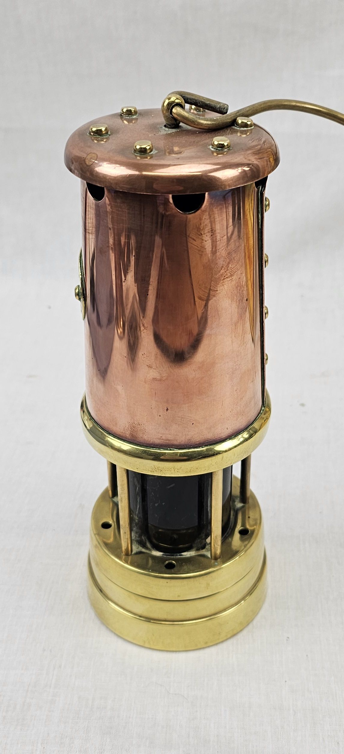 Vintage Brass Miners Lamp by Lamp & Limelight Company Hockley - Image 2