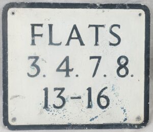 Vintage Pressed Steel Flat Sign