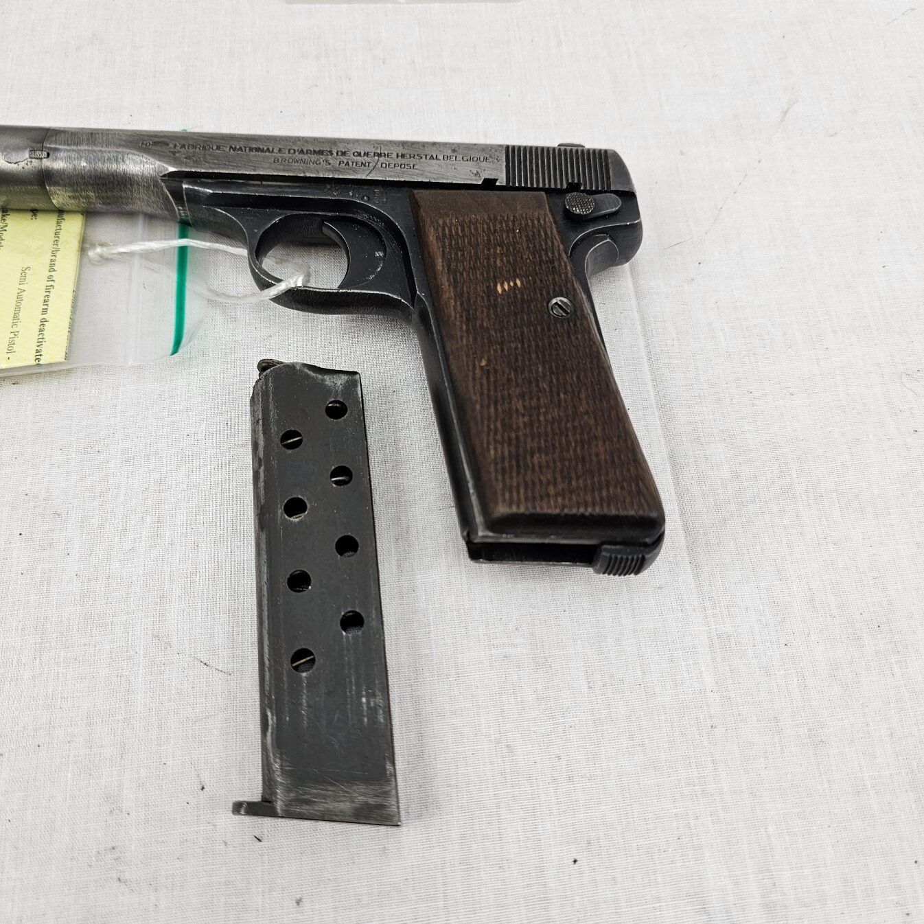 WW2 German Nazi Browning/FN Model 1922 Cal.32 Semi-Automatic Pistol - Deactivated - Image 13