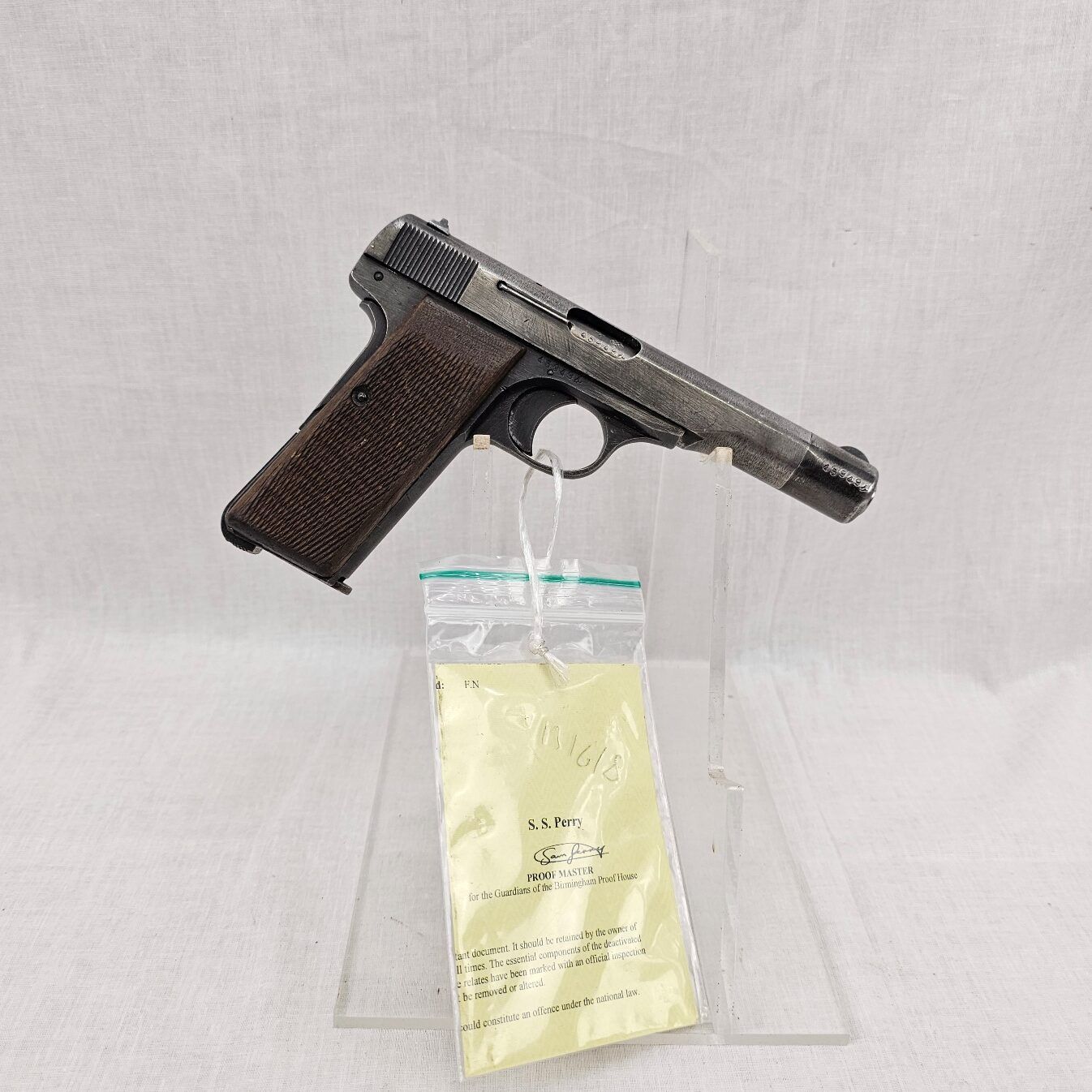 WW2 German Nazi Browning/FN Model 1922 Cal.32 Semi-Automatic Pistol - Deactivated - Image 7