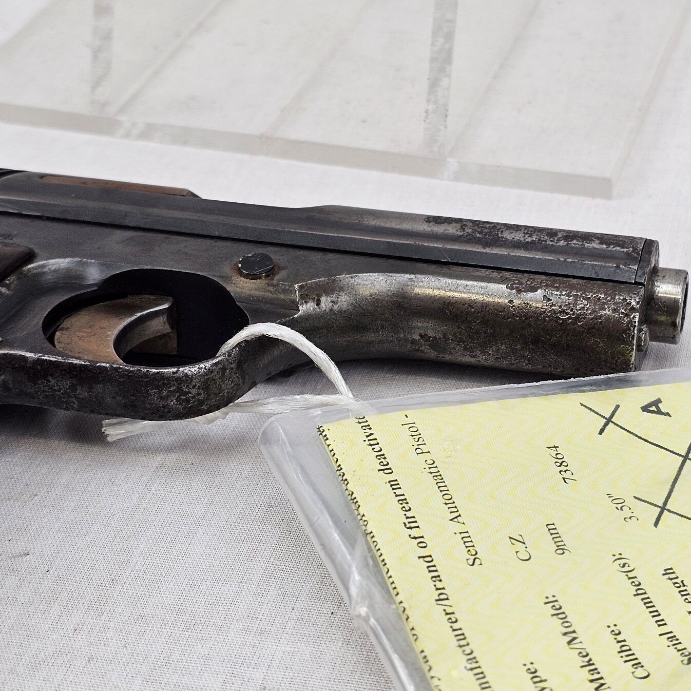 WW2 Era German Nazi Czech made CZ28 Semi-Automatic Pistol - Deactivated - Image 12
