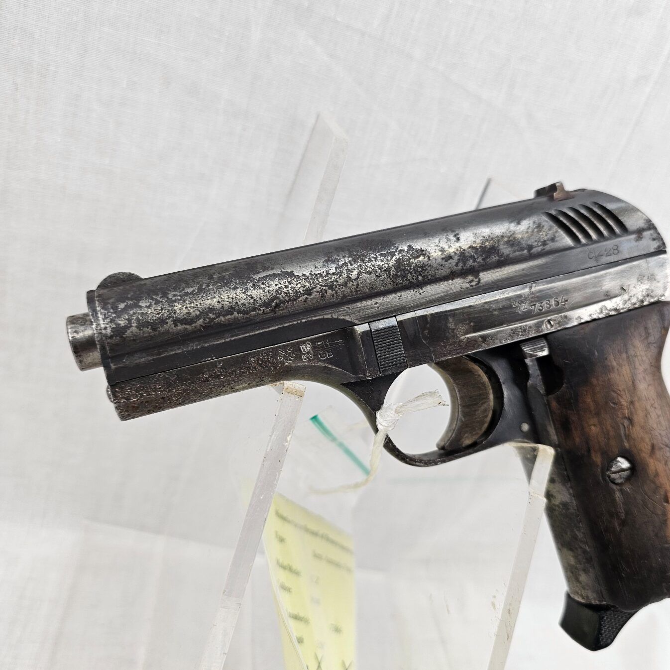 WW2 Era German Nazi Czech made CZ28 Semi-Automatic Pistol - Deactivated - Image 4