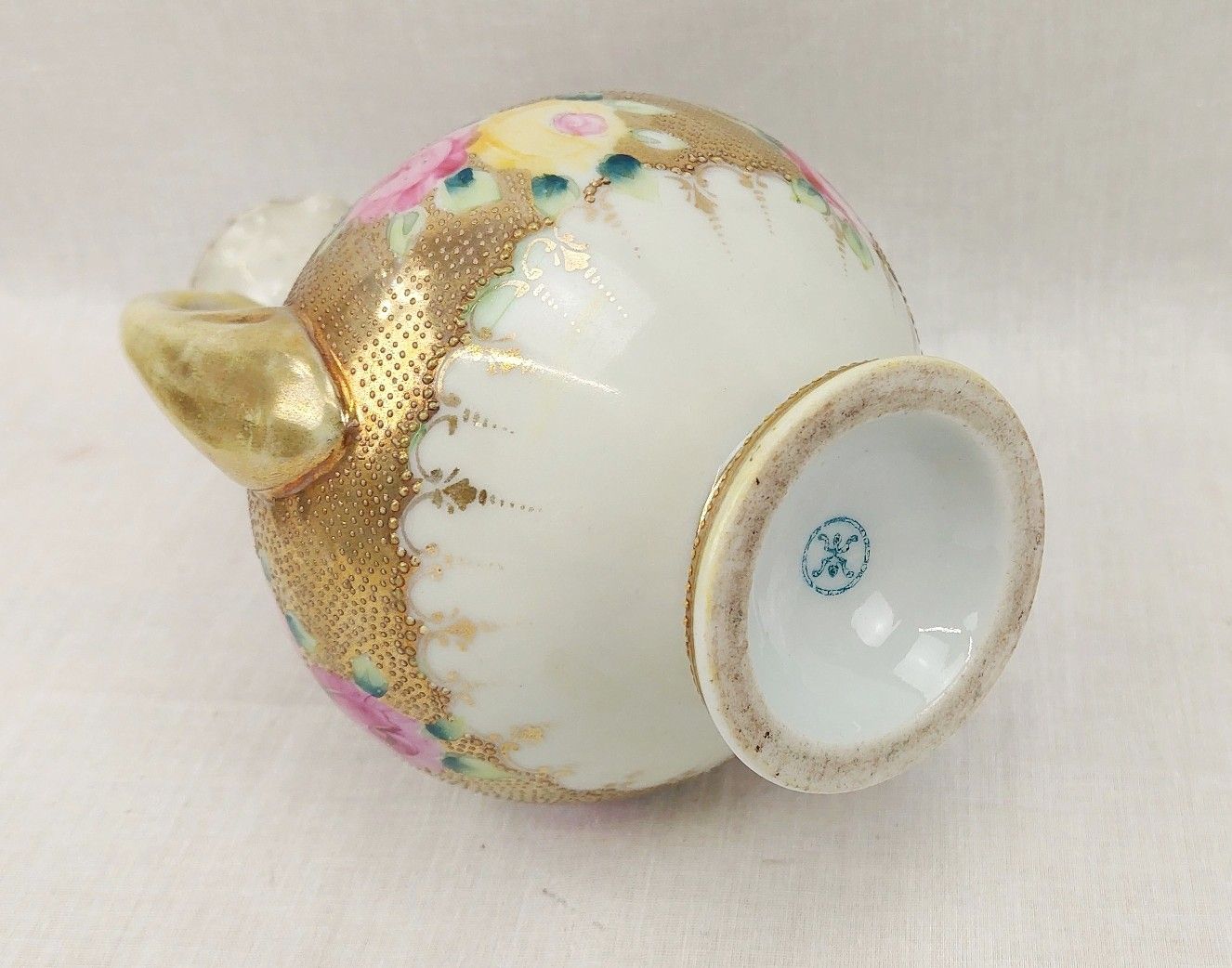 c1850 Japanese Nippon Porcelain Vase With Gilt And Roses - Image 6